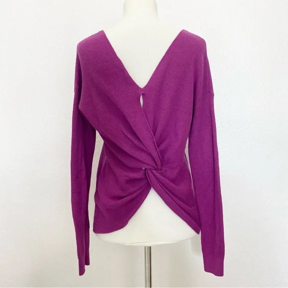 Purple Back Twist Sweater - Picture 2 of 3